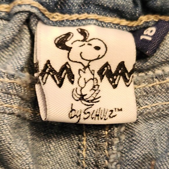 Snoopy, Denim Pants, 18 months, Lace Pockets, button snaps down legs, Rare, blue - Picture 5 of 6